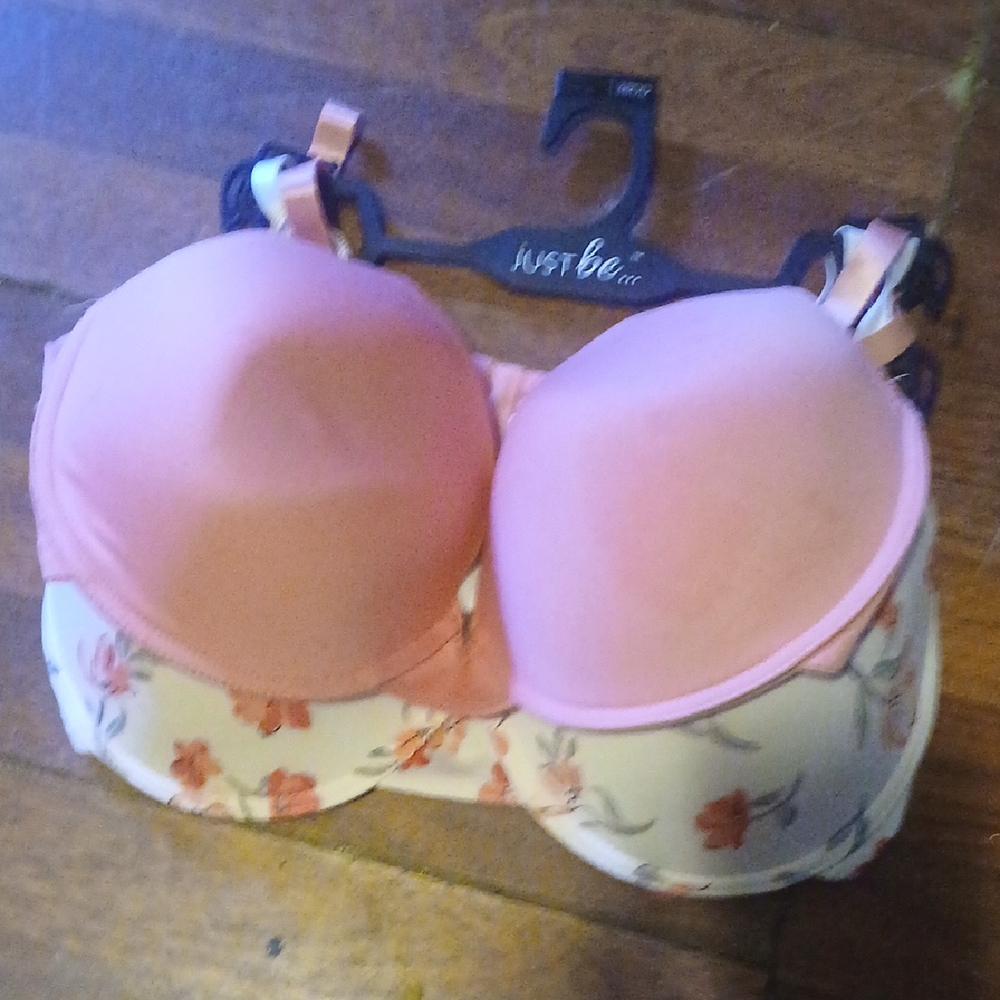 Just Be Peach and Floral Women's Bra
